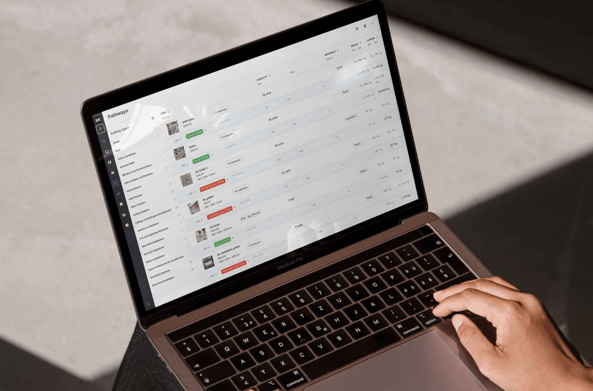 Material Index platform — analytics