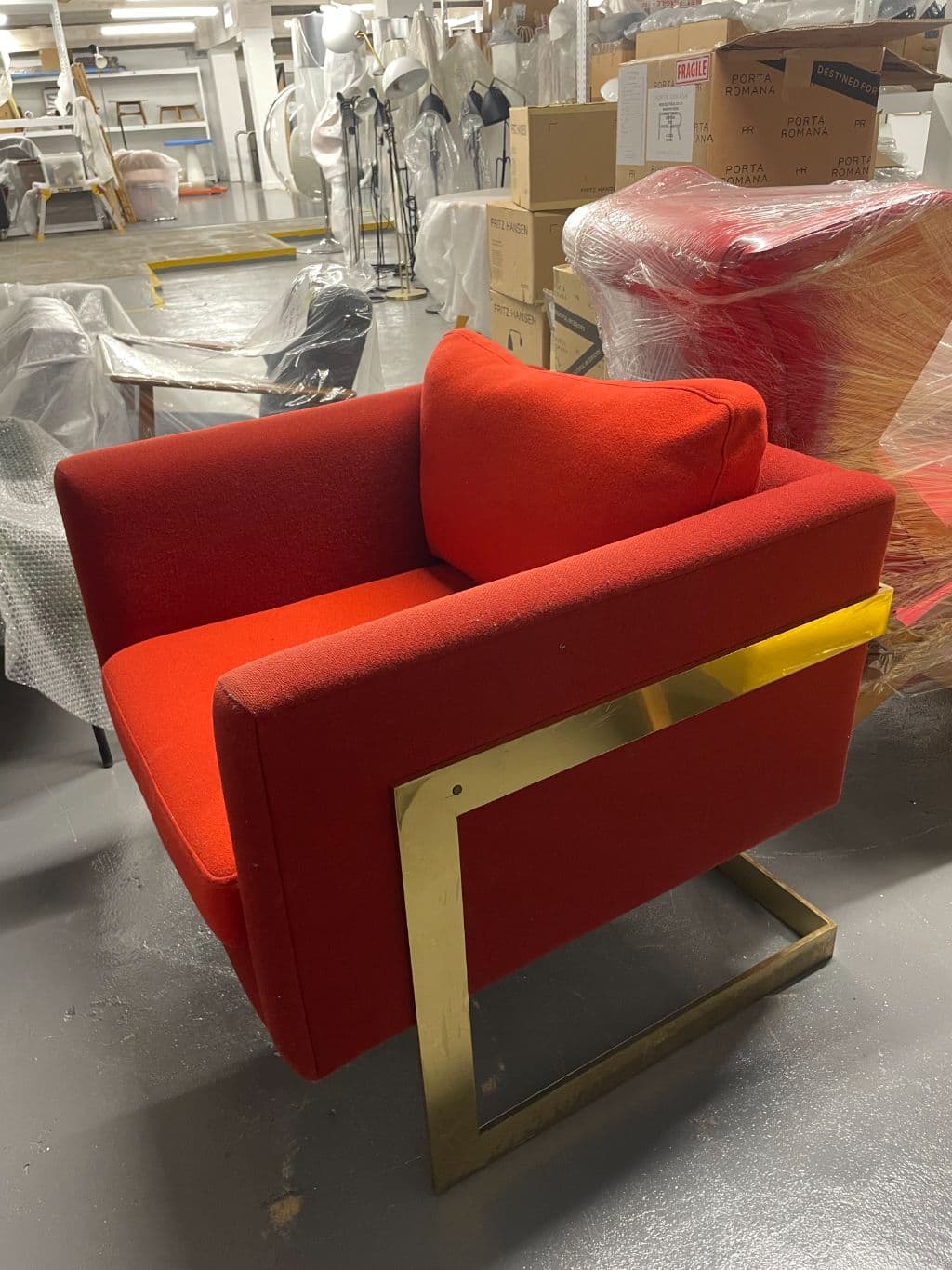 Red Lounge Chair