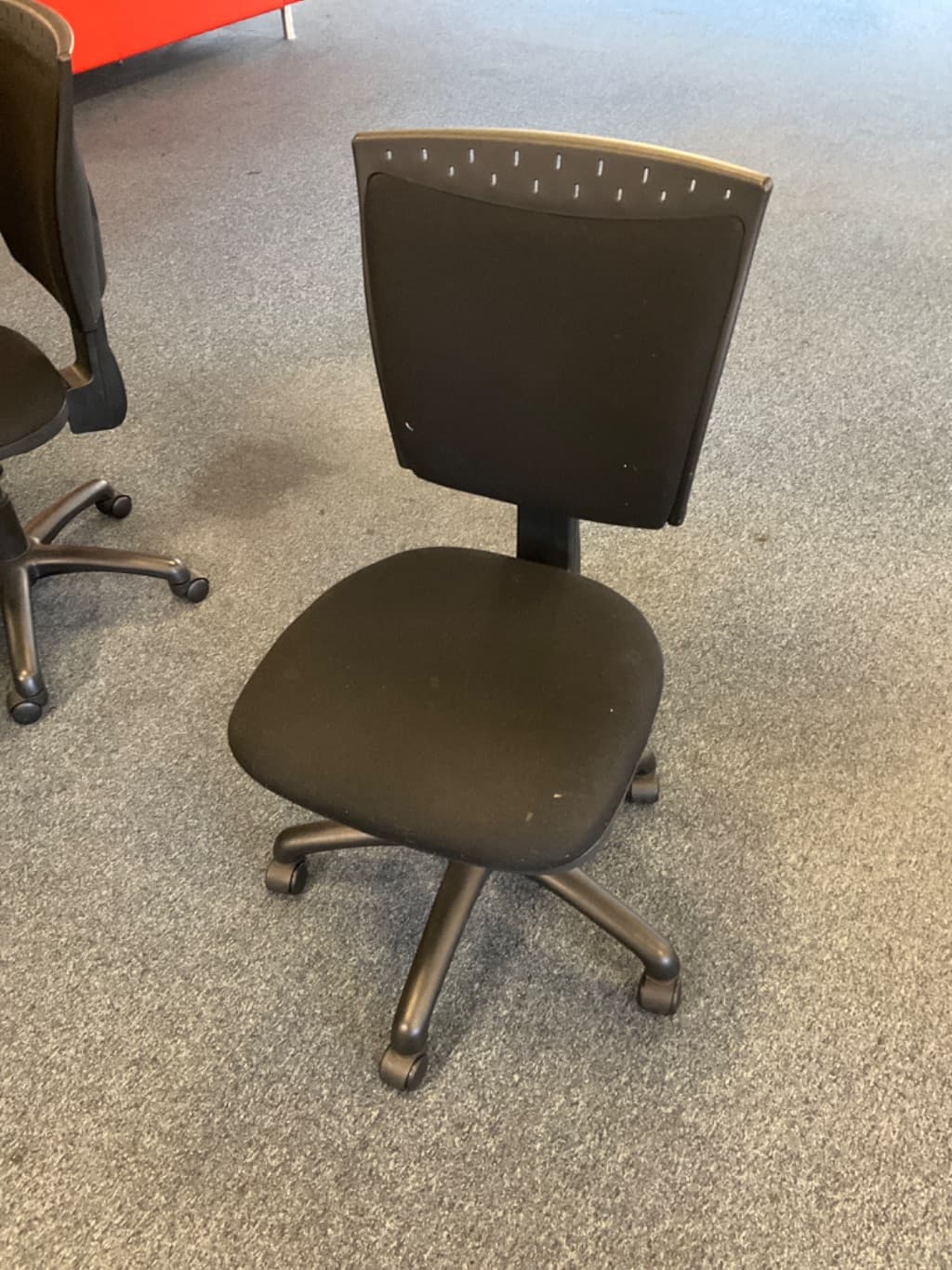 Black office chairs