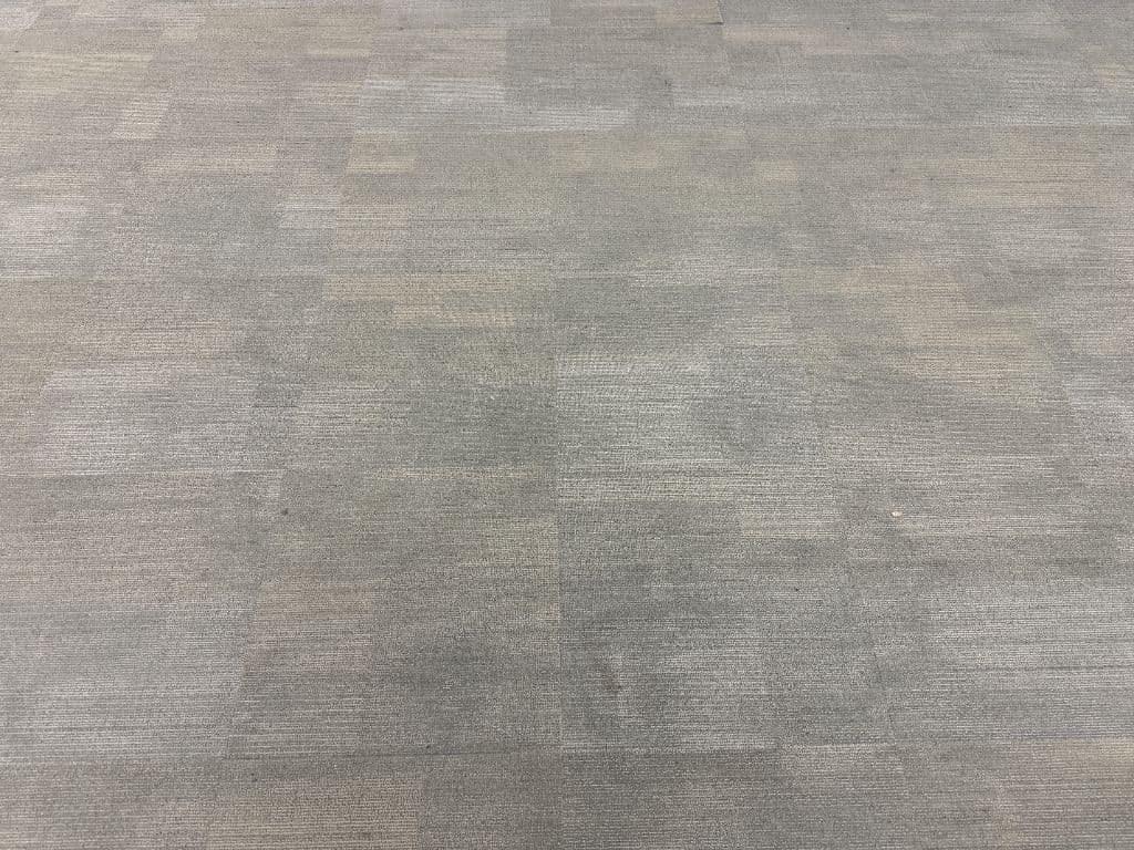 Carpet tiles lifted and palletised on site