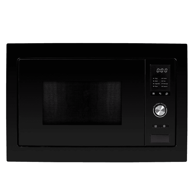 Refurbished electriQ eiQMOBISOLO25BLACK Built In 25L 900W Standard Solo Microwave Black