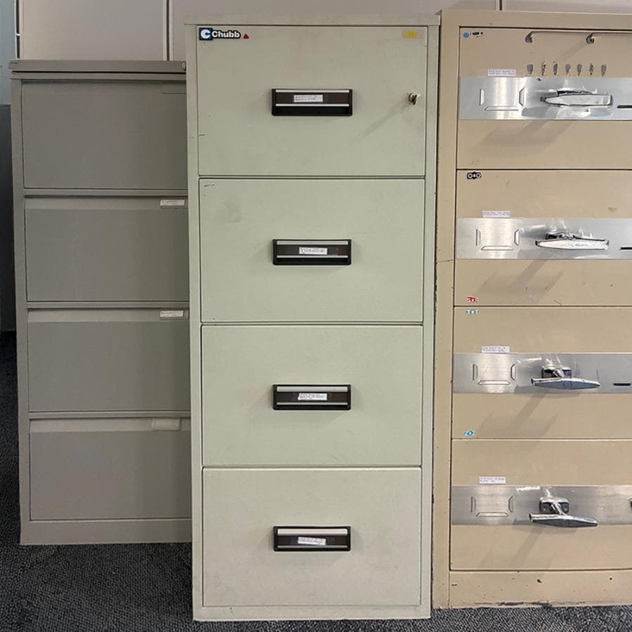 Chubb 4 Drawer Fireproof Filing Cabinet