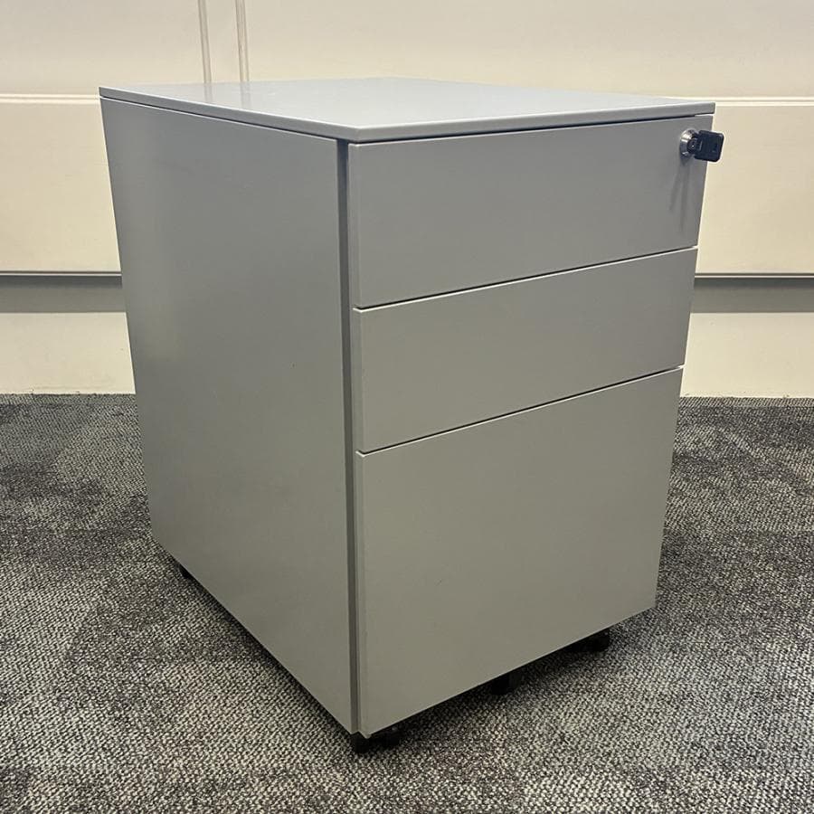 Light Grey 3 Drawer Office Pedestal