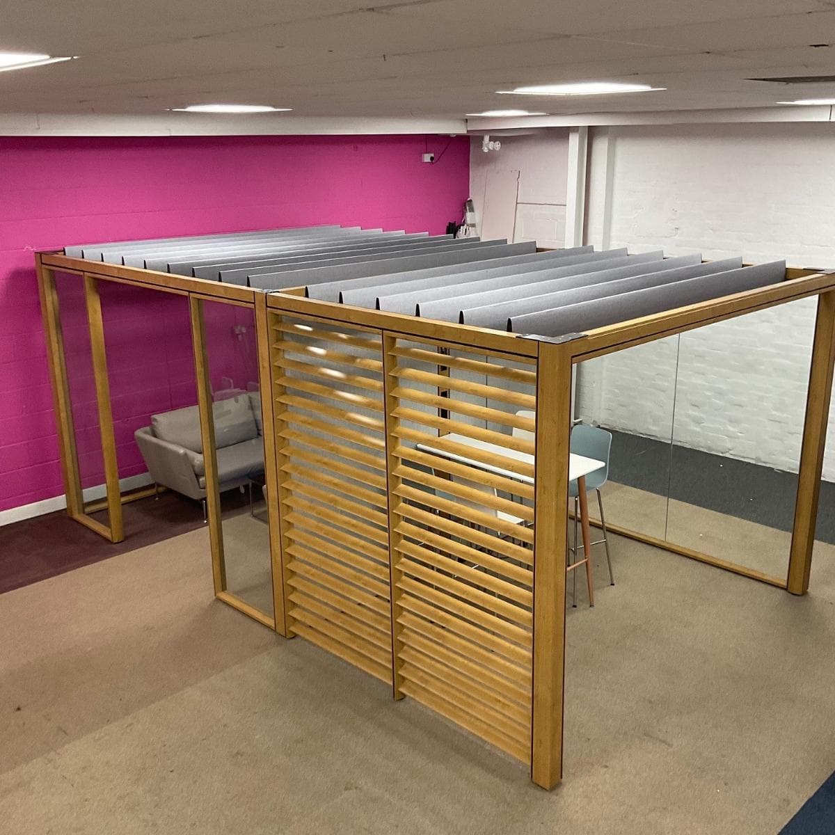 Senator CellPod Cabana Oak Double Sided Meeting Pod