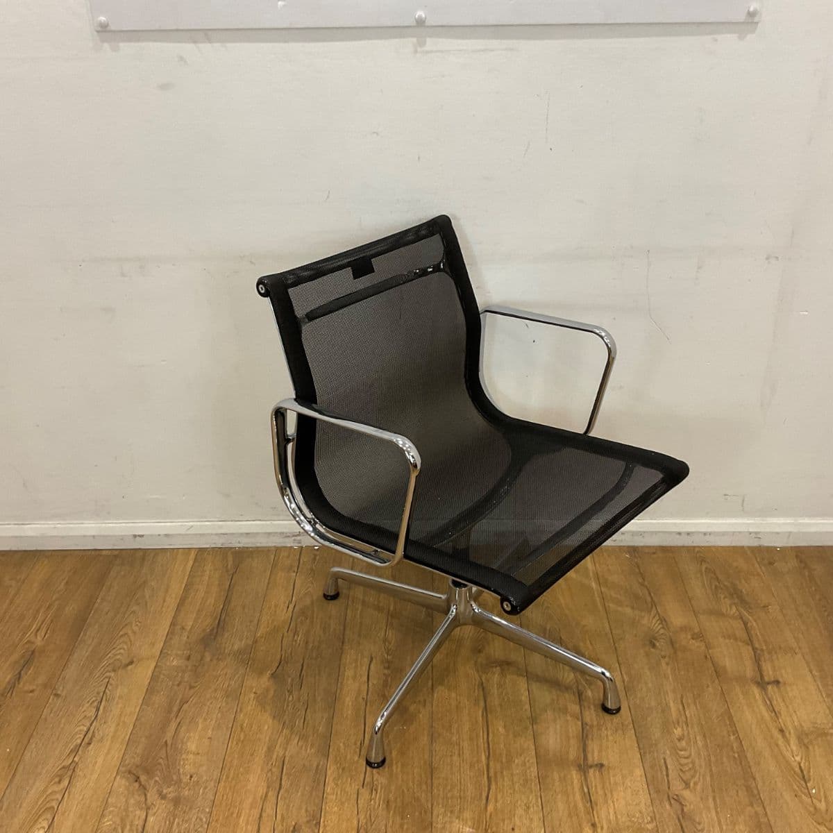 Charles Eames Black Mesh Meeting Chair