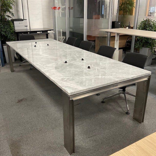 Grey Marble 3400mm Boardroom Table
