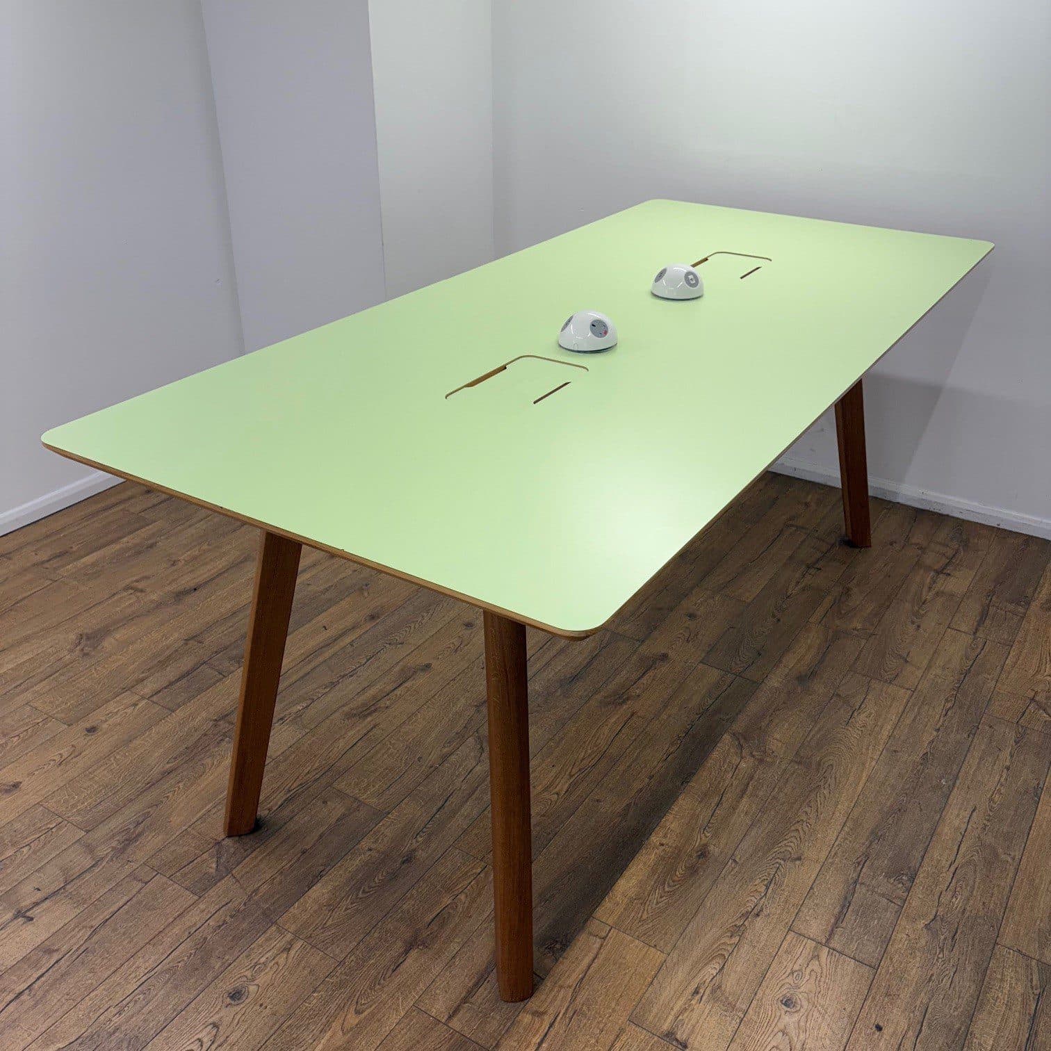 Light Green And Oak 2600mm Poseur Table