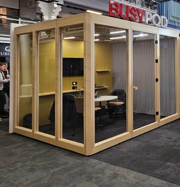 BusyPod Modular Large Office Booth-3m-x-3m Maple