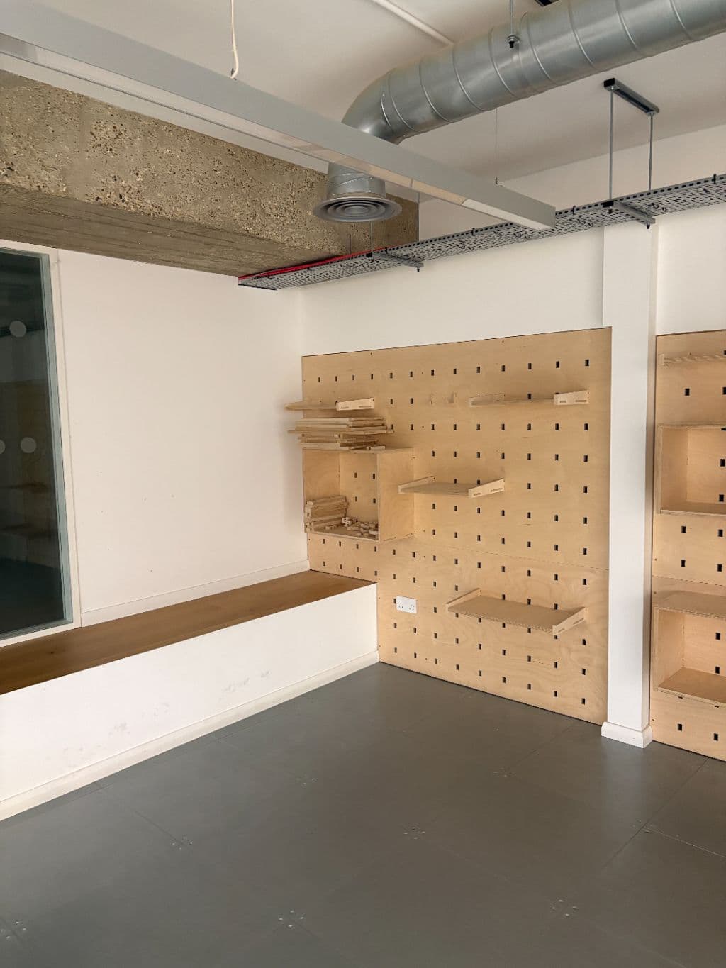Timber Pegboard Display Wall Panel