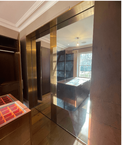 Full-height Framed Glass Internal Door Panel
