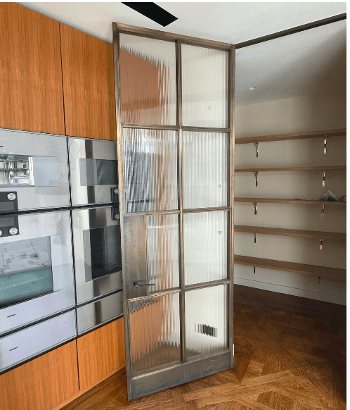 Brass-framed Glazed Door
