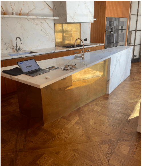 Marble Kitchen Worktop And Splashback