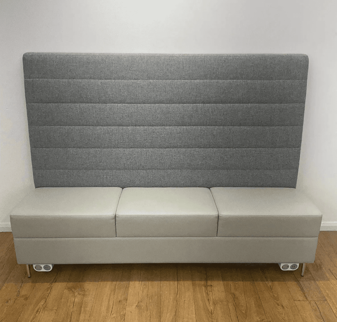 Grey High Back Davison Highley Reception Sofa