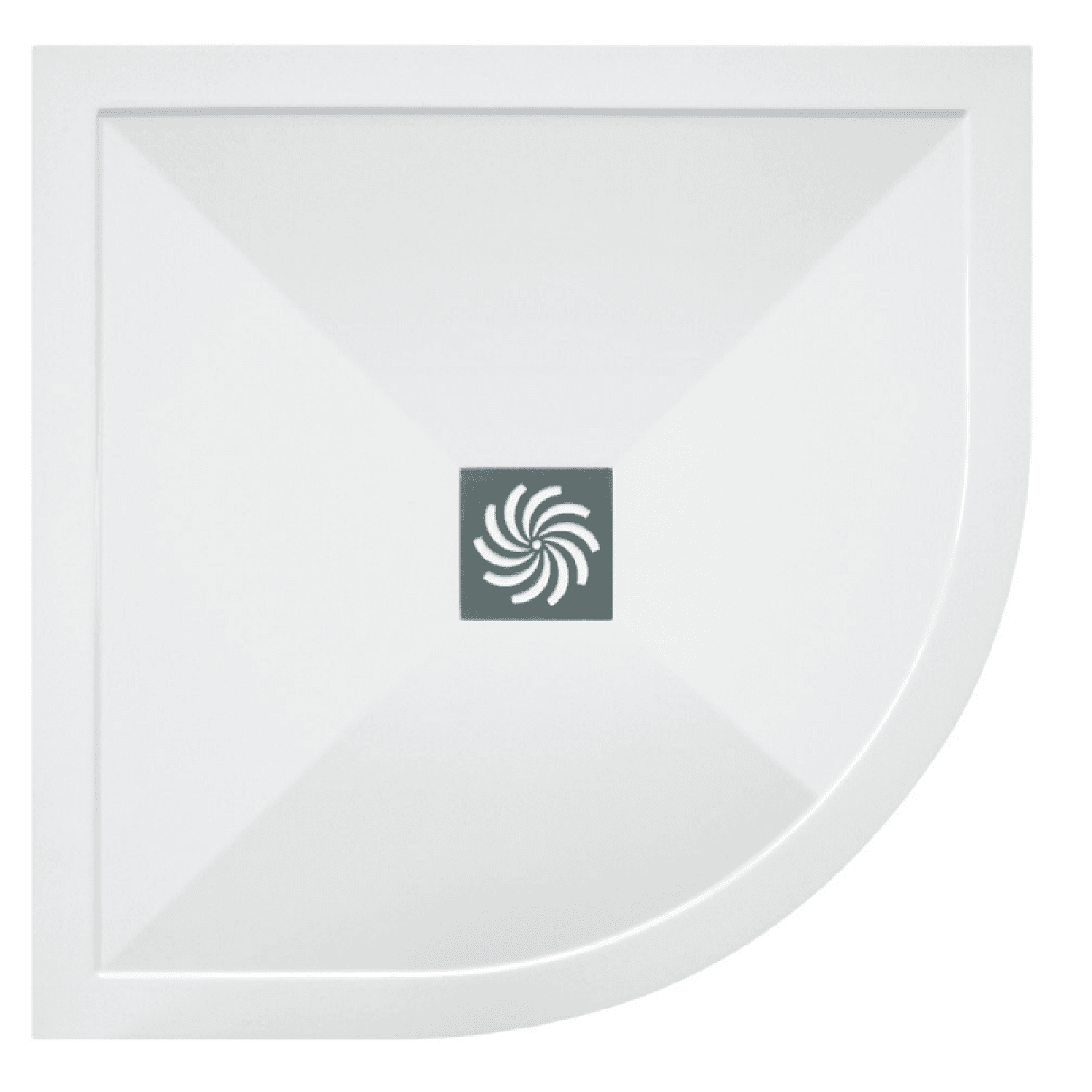 800x800mm Quadrant Shower Tray – Slimline 25mm – Stone Resin – White – Harmony