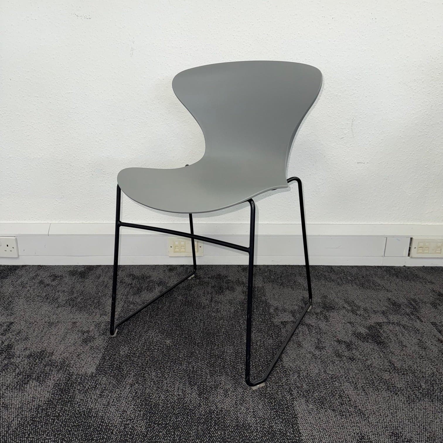 Grey Stackable Canteen Chairs