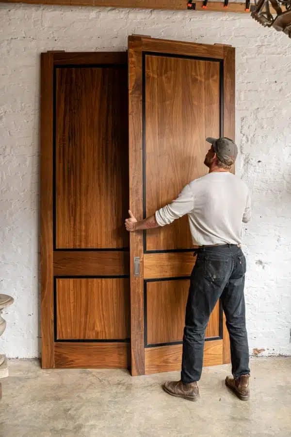 Pair of Oversized Walnut Doors