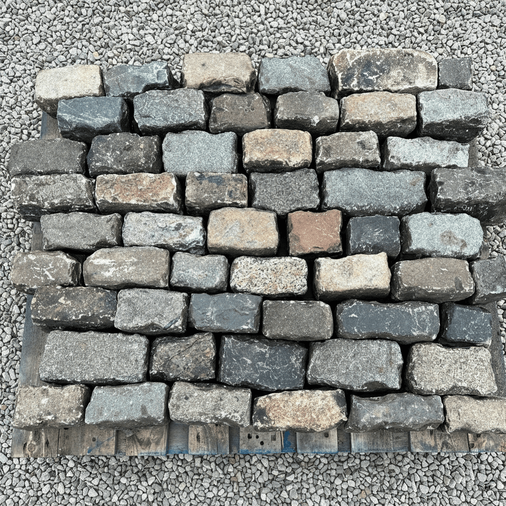 Reclaimed Mixed Granite Stone Cobble Setts - Per Bag