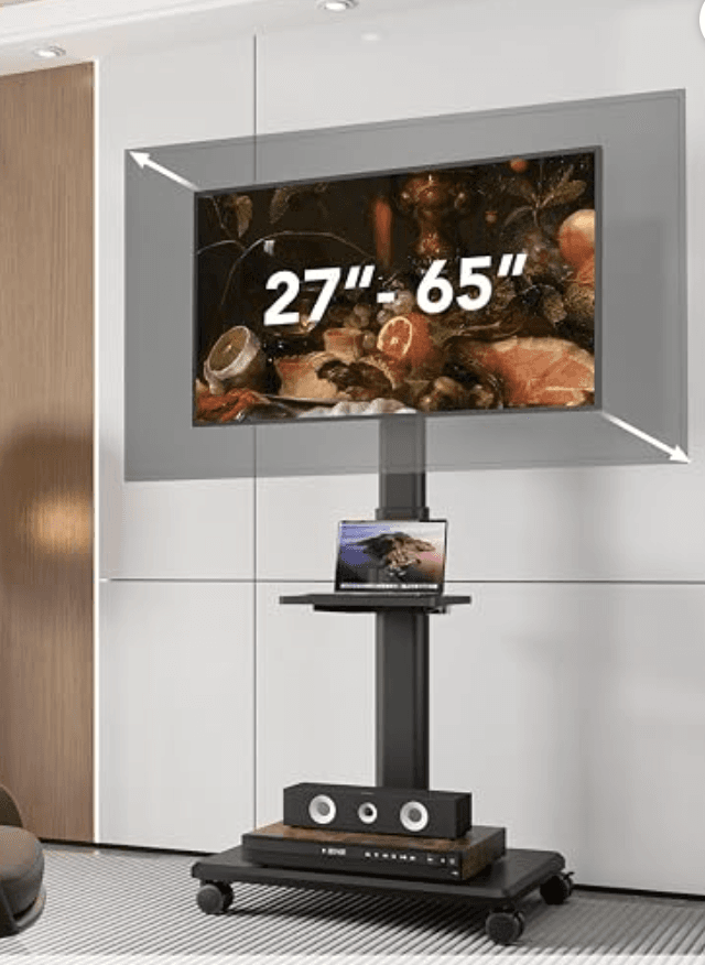 Universal Floor TV Stand on Wheels