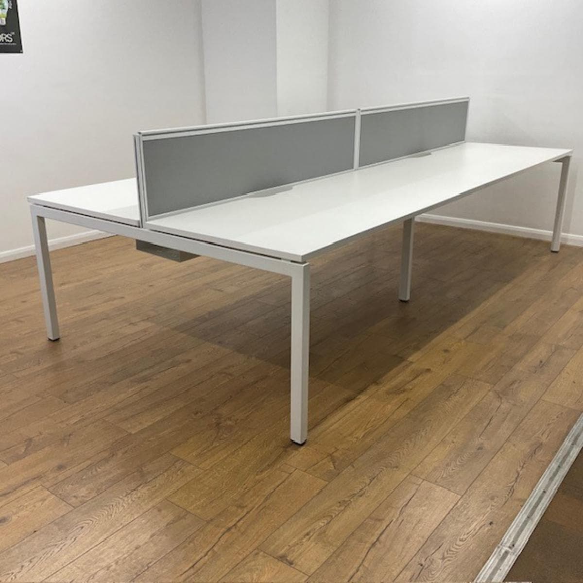 White 1600mm Bench Desk