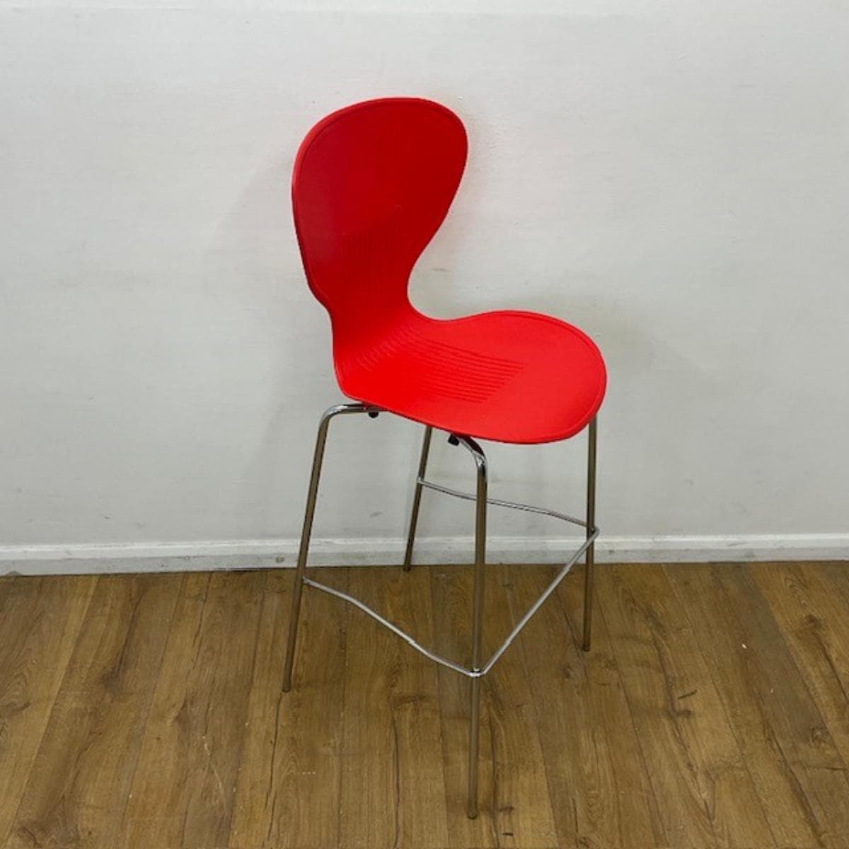 Red Polypropylene Barstool
