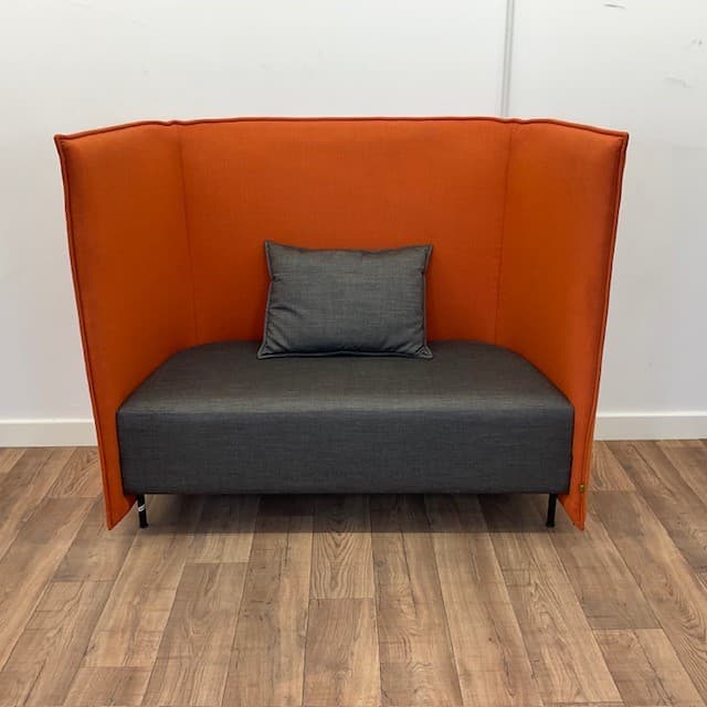 Orange & Grey Naughtone Cloud 2 Seater Booth U-BT-NO-OR-02