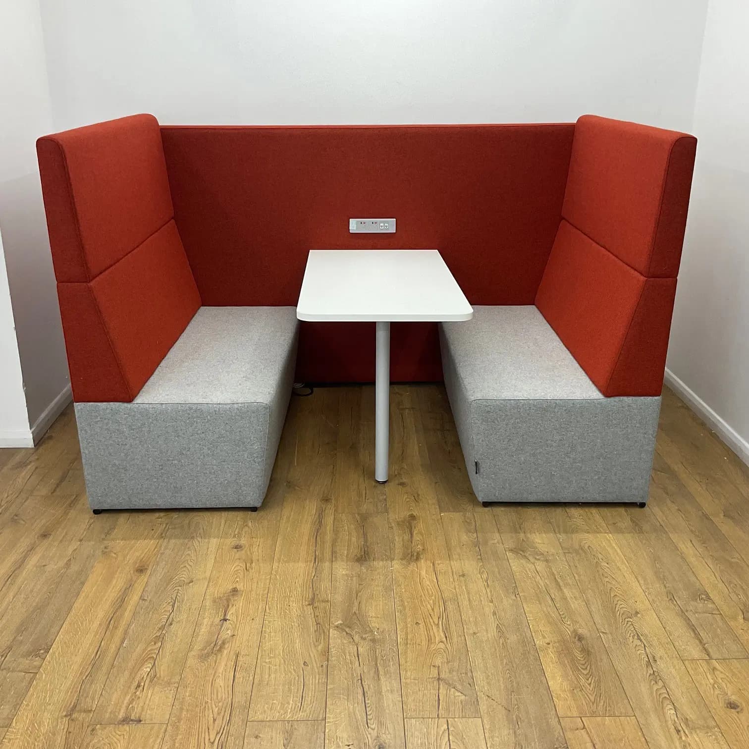 Grey & Orange Booth Seating