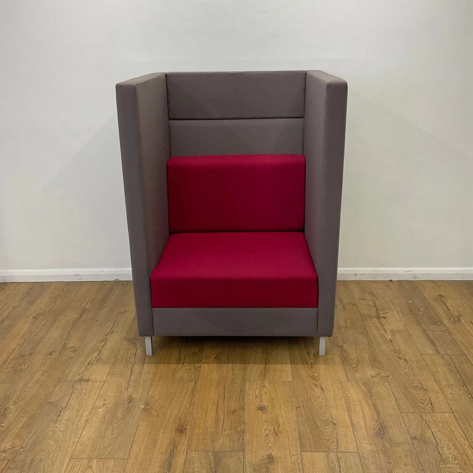 Torasen Single Seat Grey & Pink Seating Booth