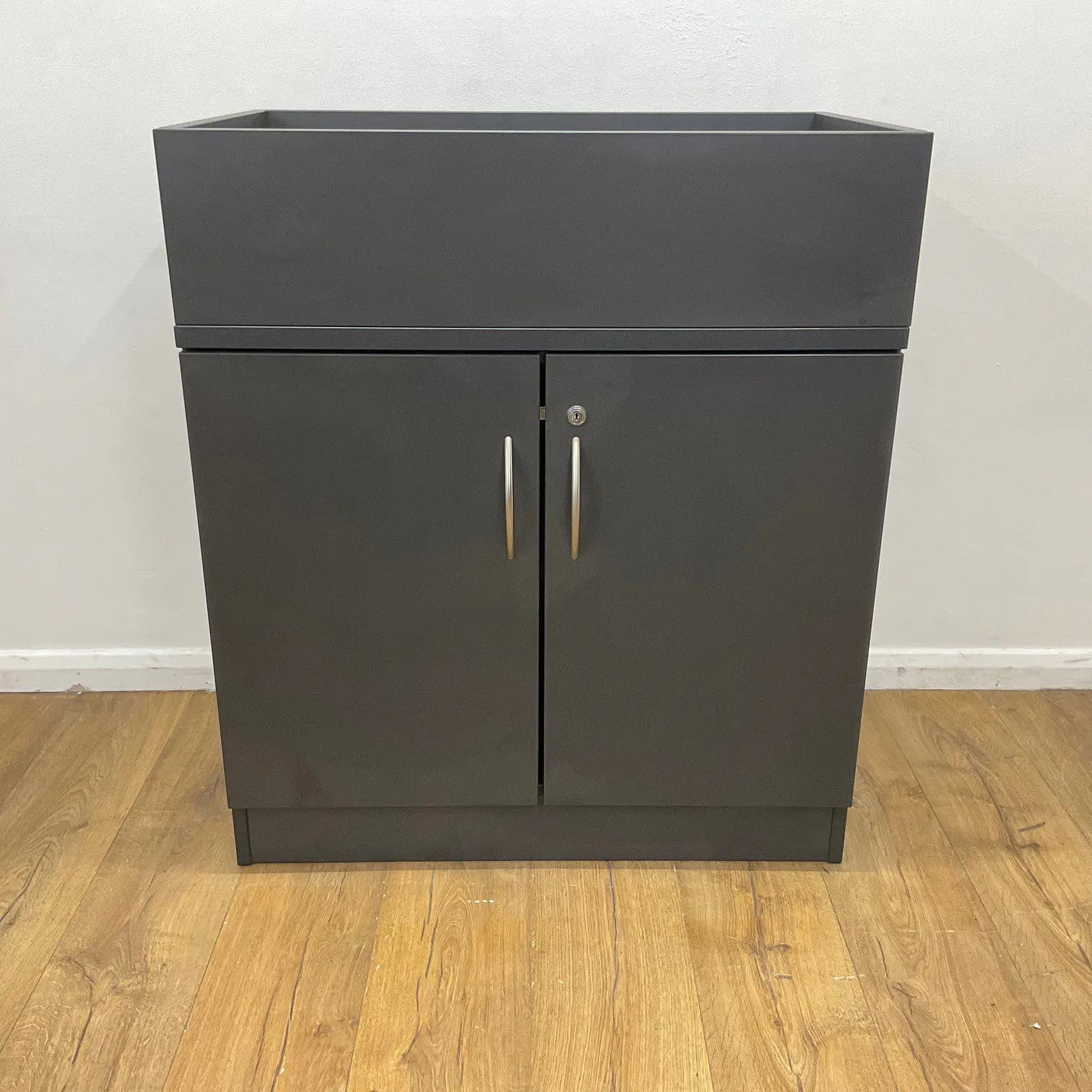 Grey 920mm Cupboard with Planter Box
