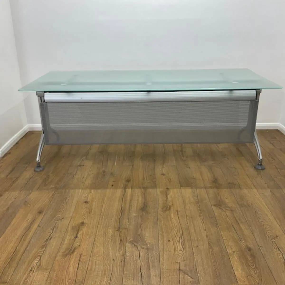 Glass 2000mm Executive Straight Desk