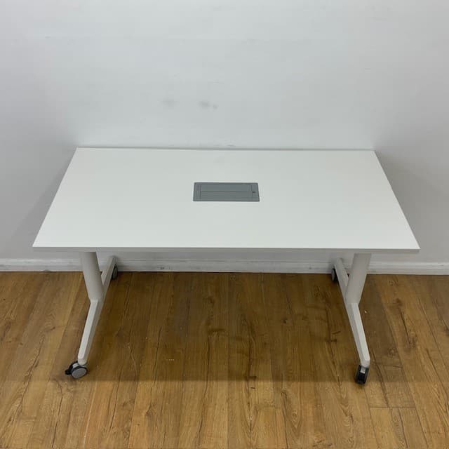 Steelcase White 1200mm Flip Top Table