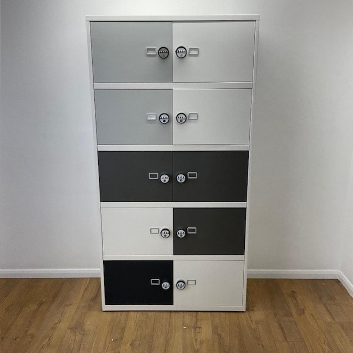 Grey & White 10 Door Locker Unit
