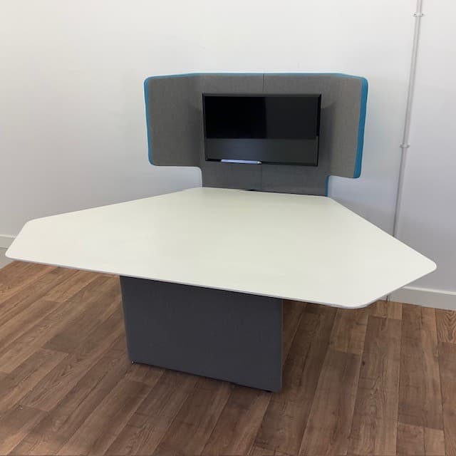 Orangebox Blue & Grey 2170mm Media Station/AV Table