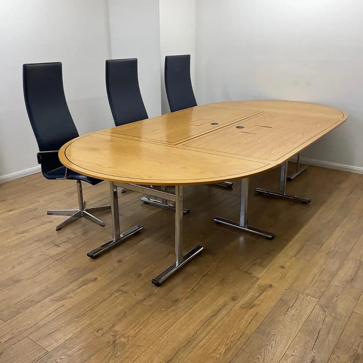 Oak 3200mm Folding Boardroom Table