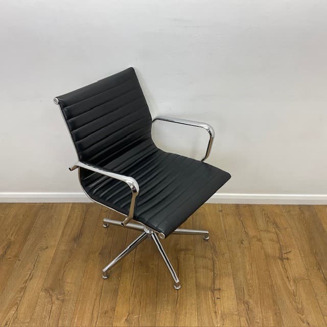 Black Leather Meeting Chair