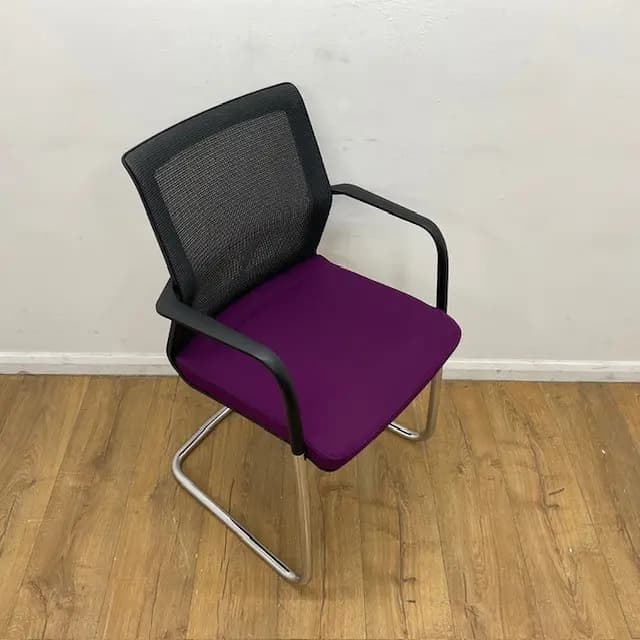 Orangebox Purple Mesh Workday Meeting Chair