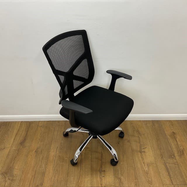 Black Mesh Operator Chair