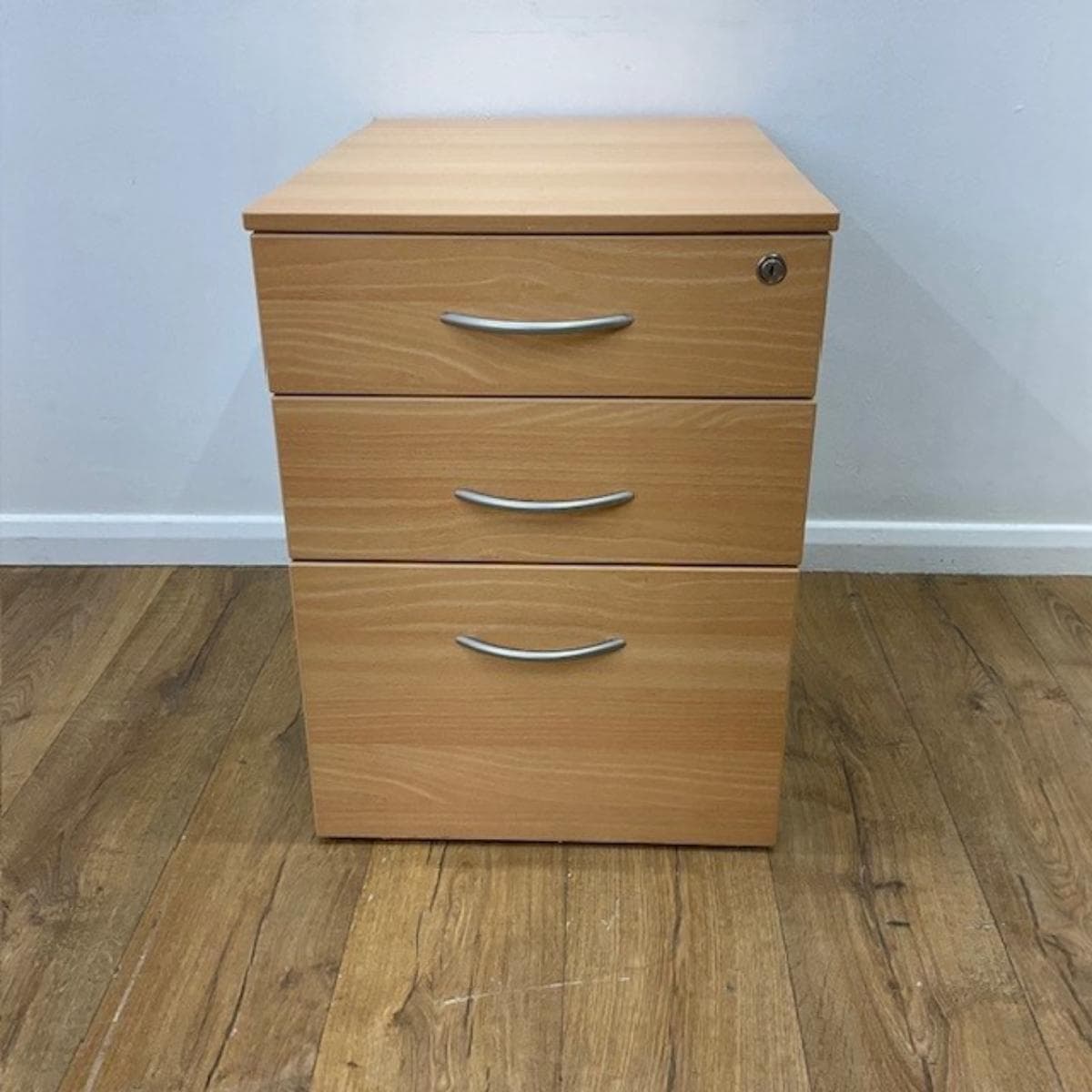 Beech Three Drawer Pedestal