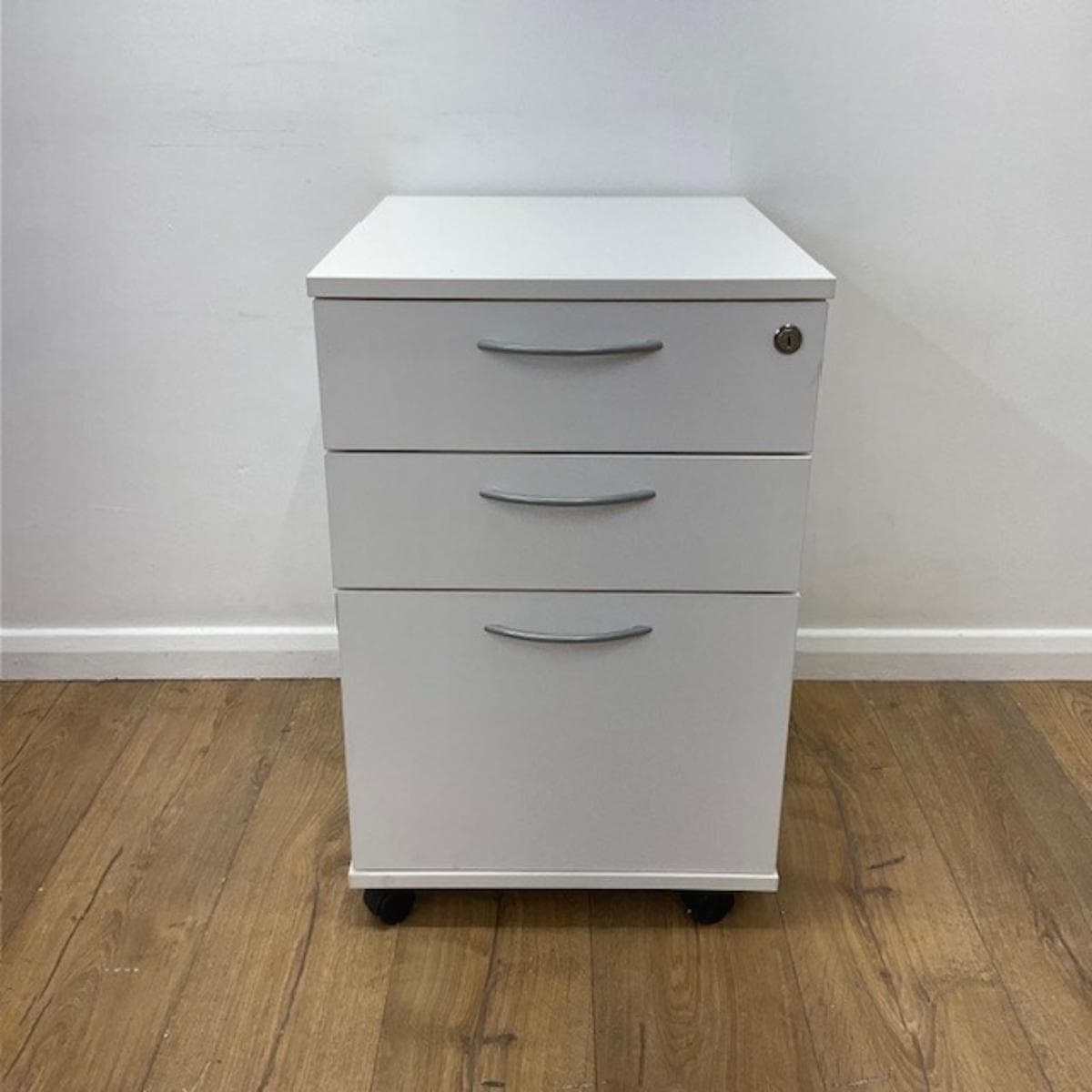 White 3 Drawer Pedestal