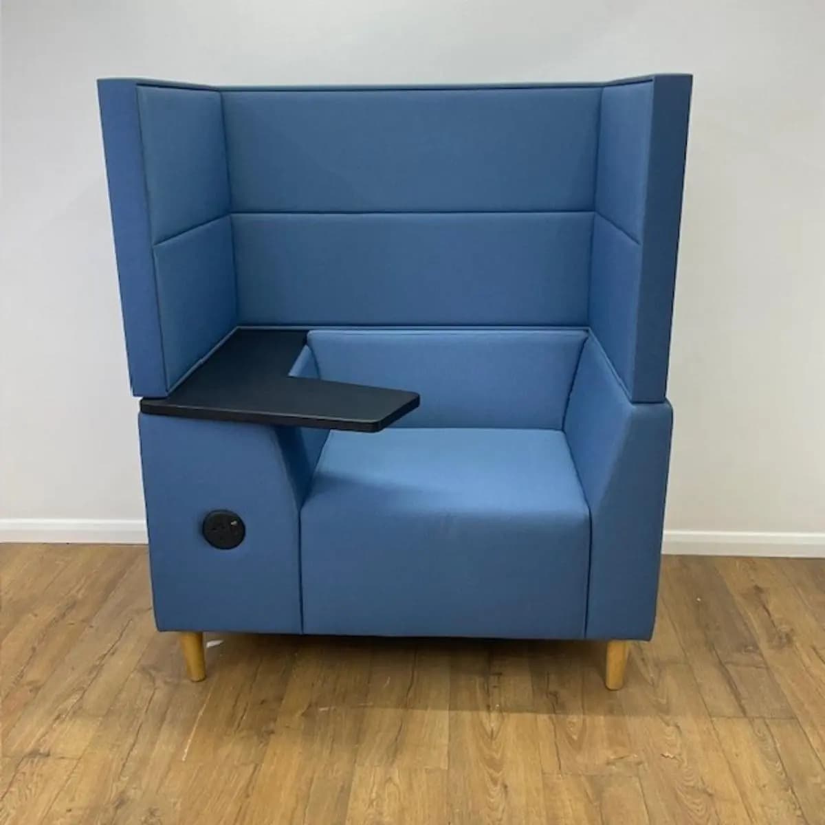 Sixteen3 Blue Reception Chair with Writing Tablet