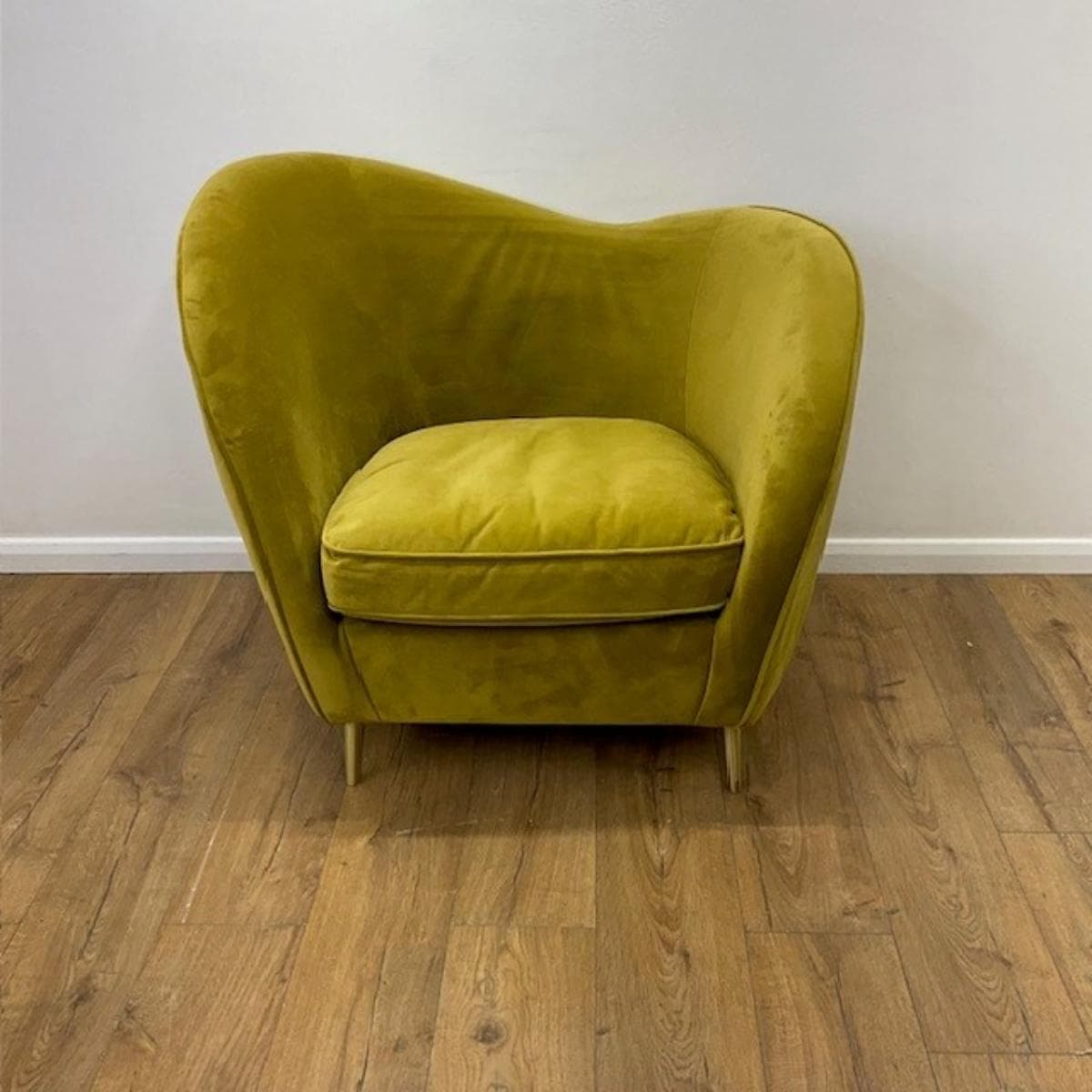 Made Yellow Velvet Reception Chair