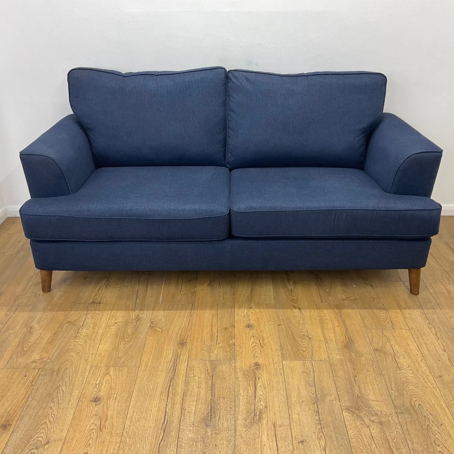 Blue M&S 3 Seater Reception Sofa