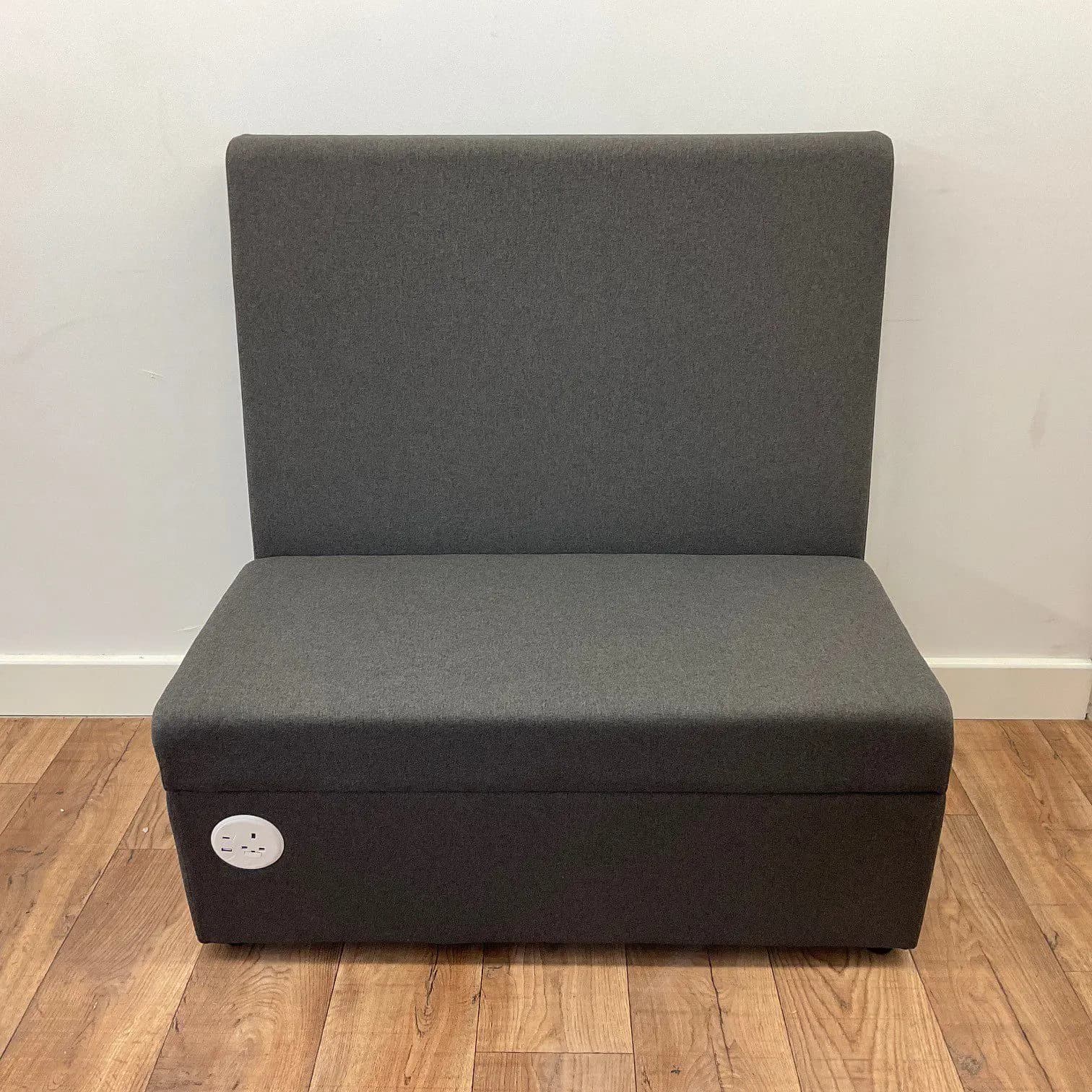Grey High Back Reception Sofa