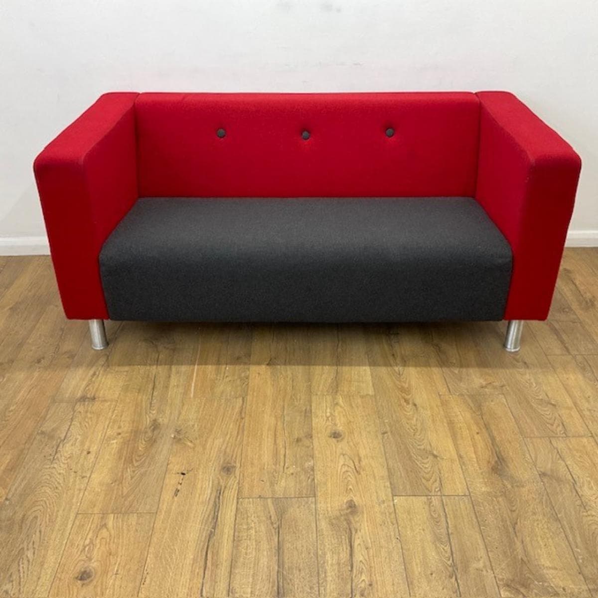 Verco Jensen Grey & Red Reception Sofa