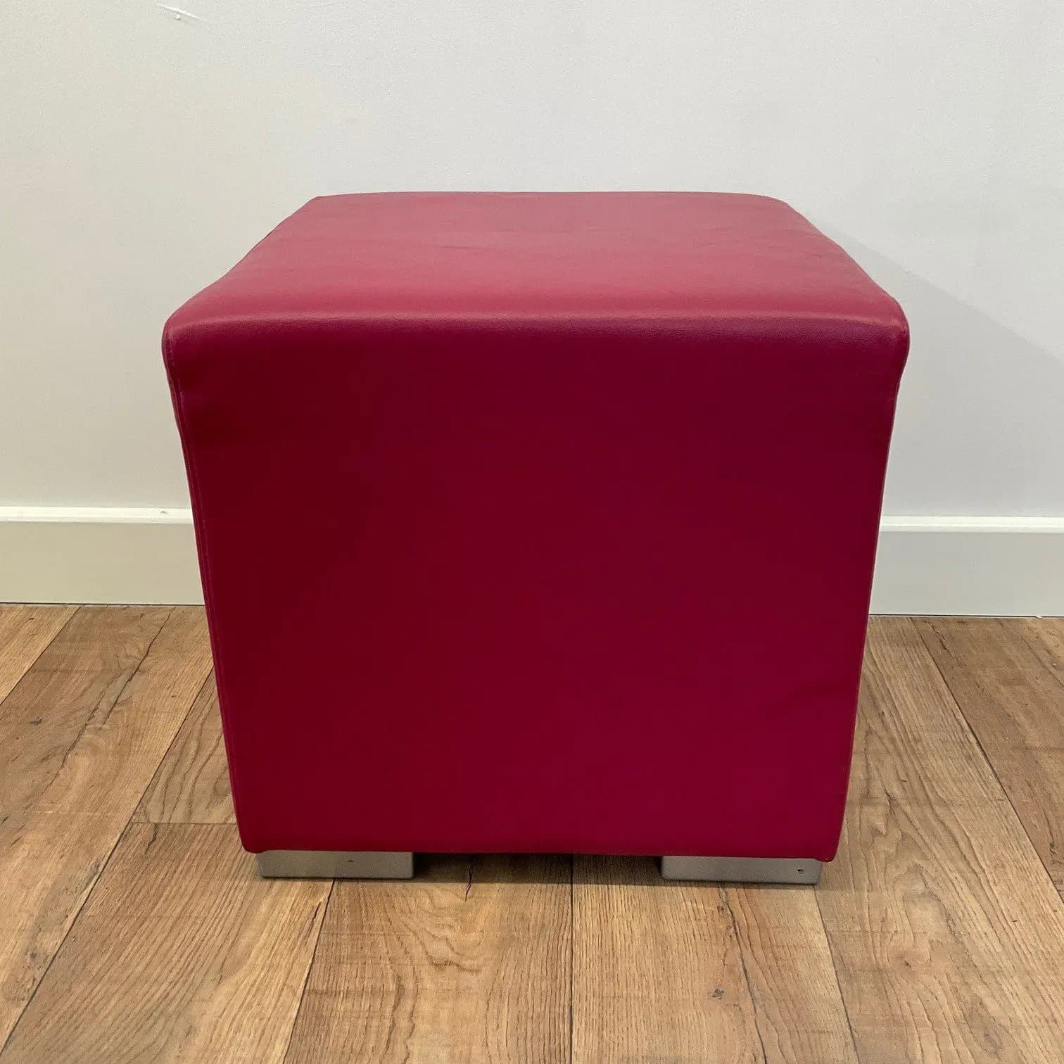 Red Vinyl Poof