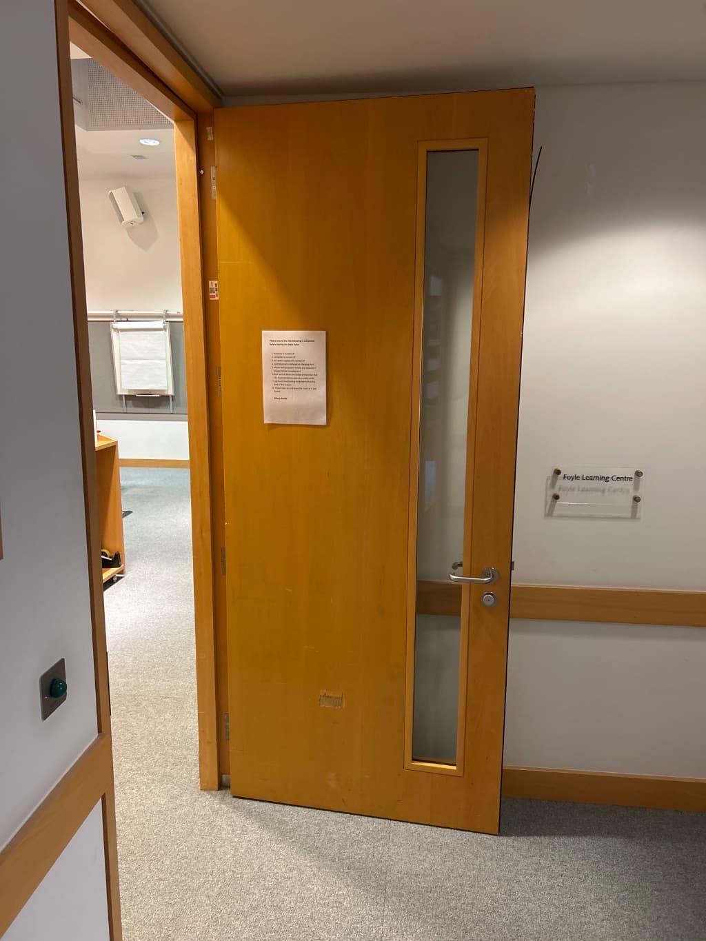 Timber Internal Door With Glazed Vision Panel