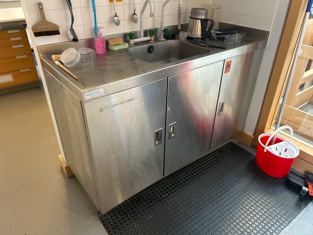 Stainless Steel Sink Unit With Base Cabinet