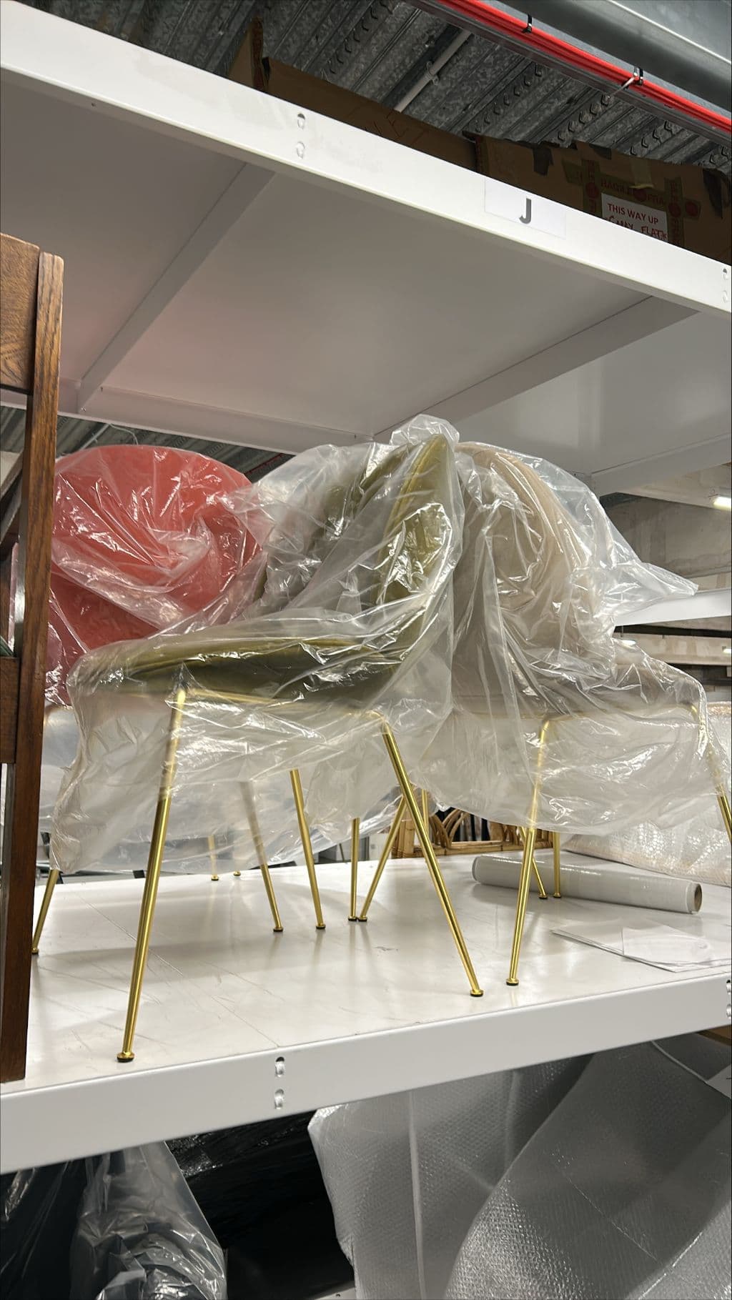 Upholstered Dining Chair With Gold Legs