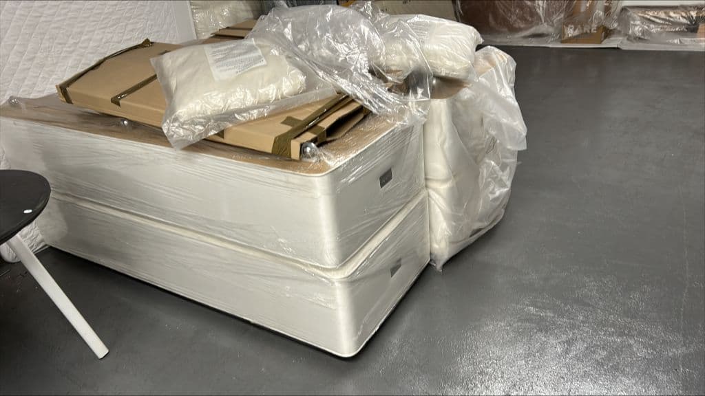 Plastic-wrapped Divans (Bed Bases)