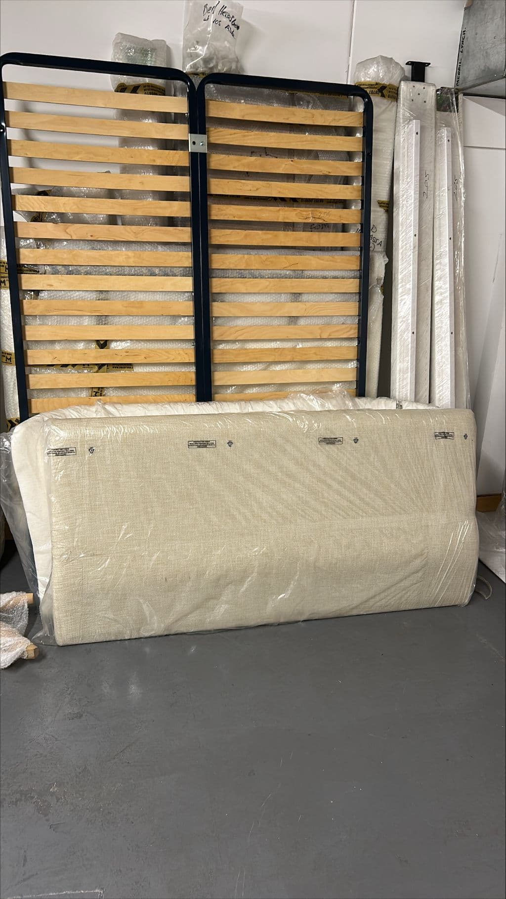 Upholstered Headboard Panel with Bed